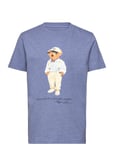 Polo Bear Cotton Jersey Tee Tops T-shirts Short-sleeved Blue Ralph Lauren Kids