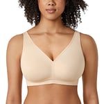 AISILIN Soutien Gorge sans Armature Grande Taille Non Rembourré pour Femme Beige 95D