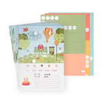 LOOLIPO - FRISE ANNIVERSAIRES - FRUTTY & VEGGY BIRTHDAY CALENDER - 12 feuilles A4 imprimées de 500 gommettes - 21 x 29,7 cm -Kits créatifs - Loisir créatif - Activité manuelle - L623923