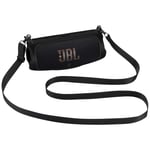 Silicone Case for JBL Charge 5,Protective Cover with Shoulder Strap and Carabiner for JBL Charge 5,Portable Travel Bag (Black)