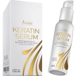 Vitamins Sérum Kératine Cheveux Secs et Abîmés - Soin Proteine Fortifiant à Huile de Castor, Biotine et Collagene - Thermoprotecteur Anti Frisottis Protection Chaleur