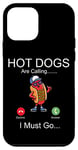 iPhone 12 mini Hot Dog Adult Phone Display Hot Dogs Are Calling I Must Go… Case