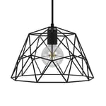 Lampskärm XL Cage Metall E27 Svart