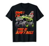 Fun Monster Truck Car Tee for 4-Year-Old Birthday Kids T-Shirt