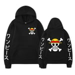 One Piece Anime Tryckt Hoodie Långärmad Casual Hoodies Tröja Toppar För Män Kvinnor S