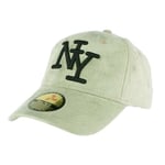 Casquette baseball NY vert opaline effet daim Stally-Taille unique