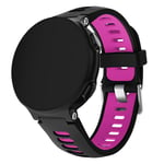 Garmin Forerunner 220 / 230 / 235 / 620 / 630 / F735 XT two-tone silicone watch band - Black / Rose