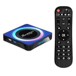 Android TV-box, 8K HD-upplösning, WIFI6-stöd, 4+32G EU-kontakt