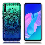 Huawei Deco P40 Lite E kuoret - Mandala Kukka Musta