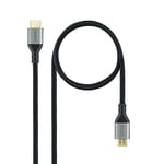 NANOCABLE 10.15.8101 Câble HDMI 2.1 certifié ULTRA HIGH SPEED type A mâle-mâle, Résolutions vidéo jusqu'à 8K@60Hz et 4K@120Hz, noir, 1 m