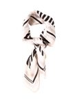 Bloom & Bay Iris Monochrome Satin Scarf, Black/White