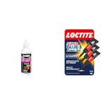 Sader Colle Tissus de Décoration – Colle Décoration pour Tissus et Textiles Épais : Cuir, Coton & Loctite Super Glue-3 Power Gel Mini Dose, colle forte enrichie en caoutchouc, mini-dose de colle gel