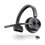 Micro-casque sans fil Poly Voyager 4310 UC - Micro-casque Bluetooth monaural avec perche de microphone antibruit - Connexion à un PC/Mac/Téléphone portable via Bluetooth - Fonctionne avec Teams, Zoom