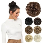 Yamel Messy Bun Hair Pieces for Women Hair Bun Extension Light Auburn mix Dark Auburn Updo Curly Messy Bun Scrunchie