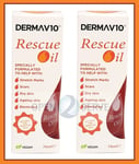 2x Derma V10 Rescue Oil For Ageing Skin, Scars & Stretch Marks | Vegan - 75ml