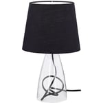 Wofi - Lampe de bureau liseuse à poser textile abat-jour noir Action 800801100000