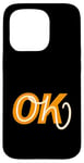 Coque pour iPhone 15 Pro Graphique orange Oh, OK, couleur orange