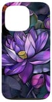 iPhone 13 Pro Purple Lotus Flowers Beautiful Floral Flower Case