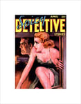 Wee Blue Coo Comics Spicy Detective Crime Stories Girl Window Gun Wall Art Print