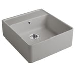 Villeroy et Boch - Evier 1 cuve timbre d office Tradition, gris - Fossile CeramicPlus, avec vidage manuel