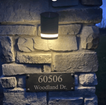 LED House Door Plaques Signs SOLAR LED LIGHT House Numbers Street Names SLATE