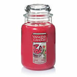 NEW Large Jar Scented Candle Red Raspberry Up To 150 Hours Burn Time This Large