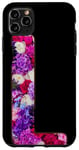 Coque pour iPhone 11 Pro Max Lettre L florale vibrante