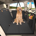 Lekeinchi Protection Siège Arrière de Voiture pour Chien avec Planche en Bois Solide, Housse Résistante à l'abrasion, aux Rayures et Imperméable - Convient à la Plupart des Types de Véhicules - Noir