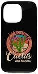 Coque pour iPhone 13 Pro Go Climb A Cactus Humour Visit Arizona Vintage Sunset