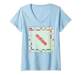 Womens Monopoly Vintage Classic Board Game Color Logo V-Neck T-Shirt