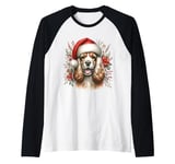 Christmas English Cocker Spaniel Dog Watercolor Artwork Raglan Baseball Tee