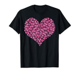 Pink Rose Flower Heart Shirt Roses Lovers Valentines Day T-Shirt