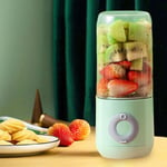 Mehukone, Kannettava sähkömehupuristin, Smoothie-sekoitin, 6 veistä, Minisekoitin, USB-ladattava, 500 ml, Vihreä