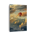 Impression sur Toile 70x100cm Tableaux Image Photo nuages ballon vol Decoration