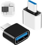 Adaptateur USB C à USB (Kit de 2 pièces), Type C Male to USB 3.0 Famale Adapter OTG adapté aux Type-C équipements ,MacBook Pro/Air, Google Chromebook Pixelbook, Galaxy , Google Pixel¿ Noir et.[G1409]