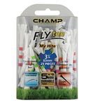 25 Champ My Hite Fly Tees. 3 1/4 inch. 83mm. Mixed Colours.