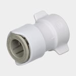 Whale Adapter Adaptor, plast, Quick Connect 15 mm (WS15) (invändig) till 1/2" G (BSP) (invändig), vit