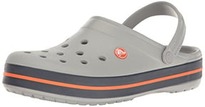 Crocs Crocband', Unisex Clog Clog, Light Grey/Navy, M5 | W6 UK (38/39 EU)