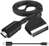 Convertisseur Péritel vers HDMI, Adaptateur Péritel vers HDMI Tout-en-Un, convertisseur vidéo Audio HD 1080P pour TVHD STB VHS Xbox PS3 Sky DVD Blu-Ray,Scart HDMI Converter