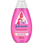 Johnson's Baby Gouttes de brillance Shampooing pour enfants, cheveux plus brillants, doux et soyeux - 500 ml (paquet de 1)