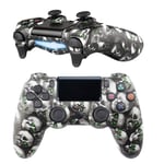 QLOVE Controller for PS4, 6 Axis Gyro Motion, Dual Vibration, Audio Function, Game Controller Remote Joypad for Playstation 4/PS4 Pro/Slim,skull