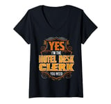 Womens Retro Profession I'm The Hotel Desk Clerk V-Neck T-Shirt