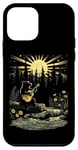 Coque pour iPhone 12 mini Cottagecore Ours esthétique jouant de la guitare banjo