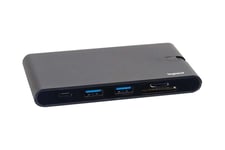 Legrand USB-C All-in-One Travel Dock with 4K HDMI, VGA, Ethernet, USB, SD Card Reader and Power Delivery - dockingstation - USB-C 3.1 / Thunderbolt 3 - VGA, HDMI - 1GbE