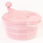 Westmark essoreuse à salade, capacité : 5 litres, 26 cm, plastique, sans BPA, Fortuna, couleur : transparent/rose, 2432224P