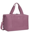 ECOHUB Sac de Voyage Pliable, 30L Bagage Cabine 45x36x20 Easyjet, Bagage à Main avec Amovible Poche Humide, Sac Weekend Femme Hommes, Sac Cabine Avion, Sac d'Hôpital, Brevet en Cours(Rose)