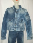 DIESEL VESTE POUR FEMME EN JEAN MANCHES LONGUES TAILLE S BLEU DENIM DADEL GIACCA