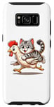 Coque pour Galaxy S8 Chat drôle poulet coq amoureux des animaux garçons filles enfants