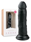 Fait réaliste noir petit gode vaginal anal faux pénis avec ventouse noire