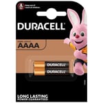 Duracell alkaline AAAA batteri - 2 stk.